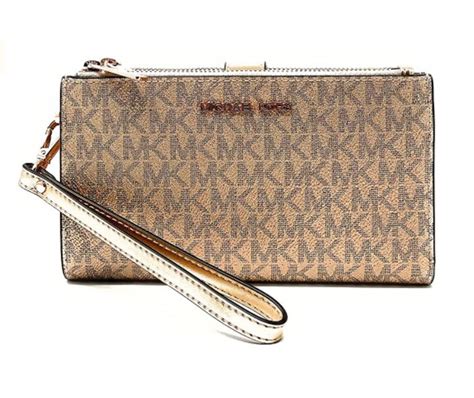 michael kors double zipper wristlet wallet|Michael Kors double zip backpack.